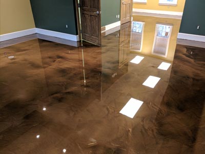 epoxy floor metallic